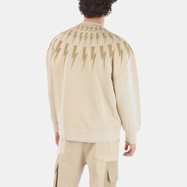 Áo Nỉ Sweater Nam Neill Barrett BJS010S-S504S Màu Nâu Trà Sữa Size S