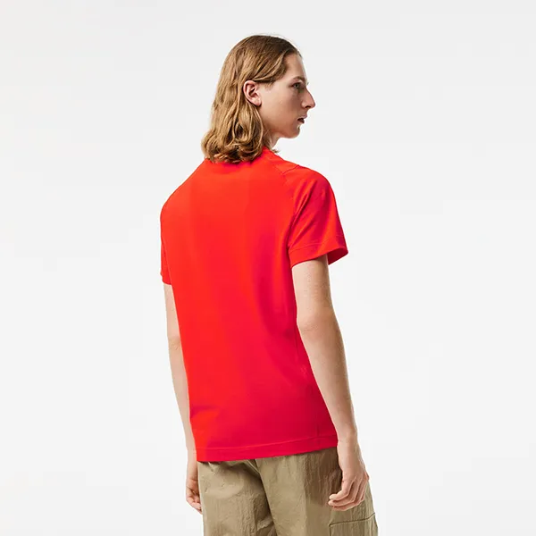 Áo Phông Nam Lacoste Men’s Slim Fit Organic Cotton Piqué T-Shirt TH6702 - S5H Màu Đỏ Size 3 - Thời trang - Vua Hàng Hiệu