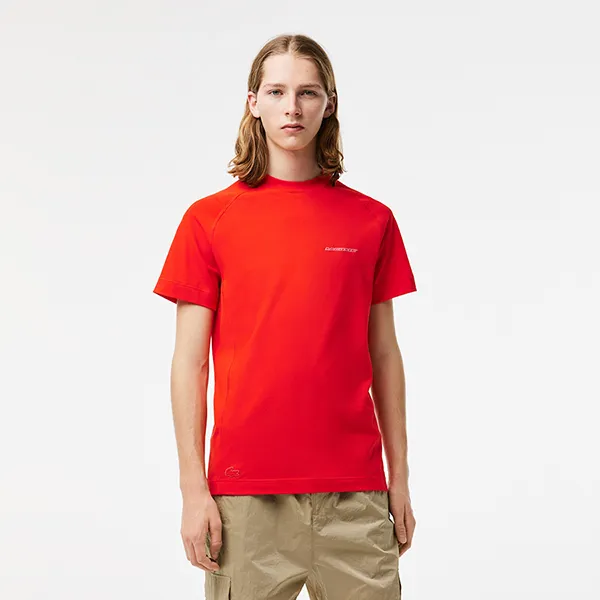 Áo Phông Nam Lacoste Men’s Slim Fit Organic Cotton Piqué T-Shirt TH6702 - S5H Màu Đỏ Size 3 - Thời trang - Vua Hàng Hiệu