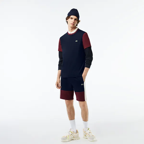 Áo Phông Nam Lacoste Regular Fit Cotton Colourblock Tshirt TH1298 51 R1I Màu Xanh Navy Size 3 - Thời trang - Vua Hàng Hiệu