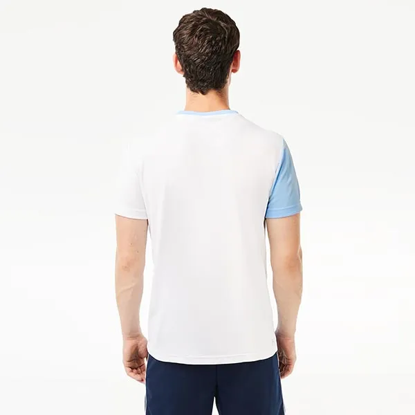 Áo Phông Nam Lacoste Regular Fit Recycled Fabric Tennis TH1784 - LVI Tshirt Màu Xanh Phối Trắng Size 3 - Thời trang - Vua Hàng Hiệu