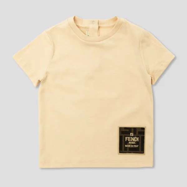 Áo Phông Nữ Fendi With Logo Patch 7AJ F1P2N JUI153 Tshirt Màu Be - Thời trang - Vua Hàng Hiệu