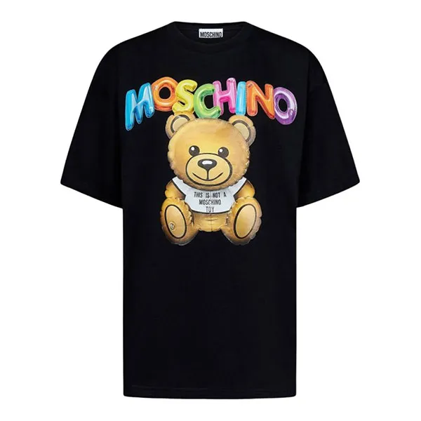 Áo Phông Nữ Moschino Black With Teddy Bears Logo Printed 231D T070104411555 Tshirt Màu Đen Size XXS - Thời trang - Vua Hàng Hiệu