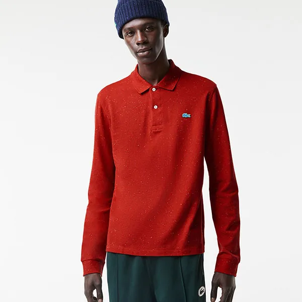 Áo Polo Dài Tay Nam Lacoste Men's Classic Fit Speckled Print Polo PH2421-7CQ Màu Đỏ Size 4 - Thời trang - Vua Hàng Hiệu