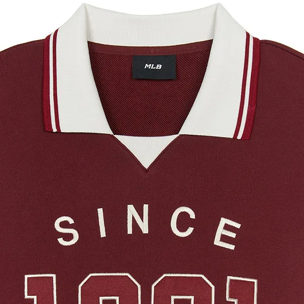 Áo Polo MLB Varsity Over Fit Polo Sweatshirts Boston Redsox 3AMTV0844-43BDS Màu Đỏ