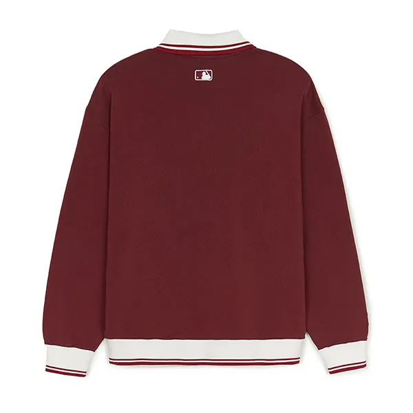 Áo Polo MLB Varsity Over Fit Polo Sweatshirts Boston Redsox 3AMTV0844-43BDS Màu Đỏ