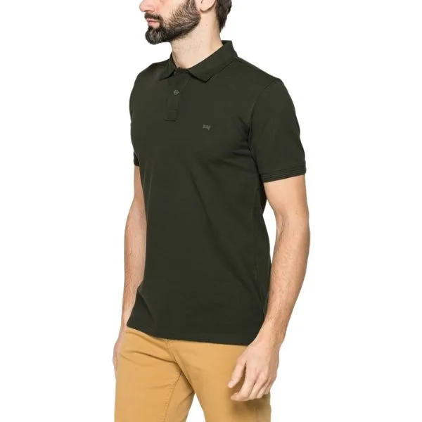 Áo Polo Nam Carrera Jeans Cotton Linen T819B075AL_780 Màu Xanh Rêu Size L