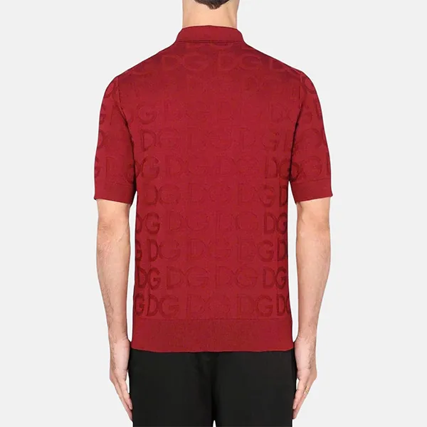 Áo Polo Nam Dolce & Gabbana D&G Logo Polo Shirt GXD58T JASOK R0368 Màu Đỏ Size 44