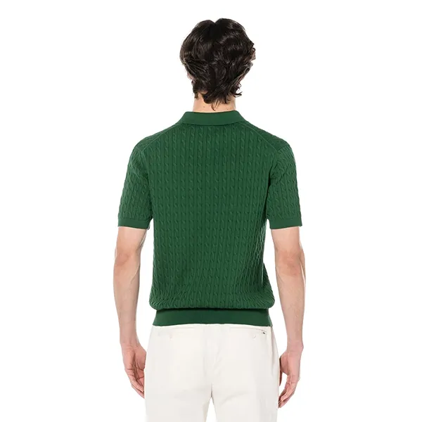 Áo Polo Nam Lacoste Cable Polo Shirt TH0378-78S Màu Xanh Lá Size 3 - Thời trang - Vua Hàng Hiệu