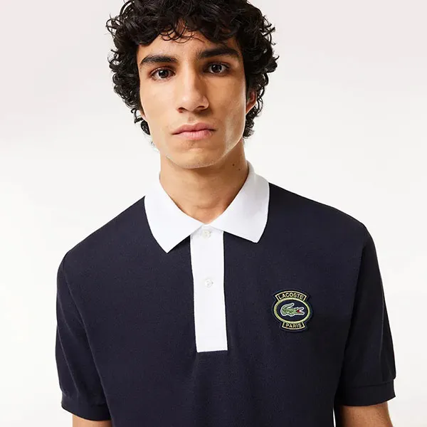 Áo Polo Nam Lacoste Badge Shirt PH7369 EL5 Màu Xanh Đen Size 2 - Thời trang - Vua Hàng Hiệu