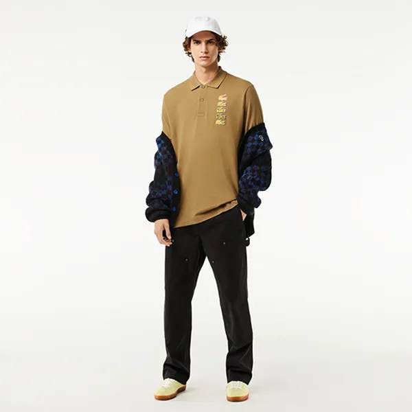 Áo Polo Nam Lacoste Classic Fit Men's Croc Badge Piqué PH3474 - SIX Màu Nâu Size 3 - Thời trang - Vua Hàng Hiệu