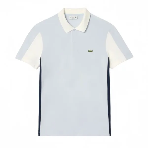 Áo Polo Nam Lacoste Cotton Pique Colourblock Shirt PH1302 - IHJ Màu Ghi Size 3