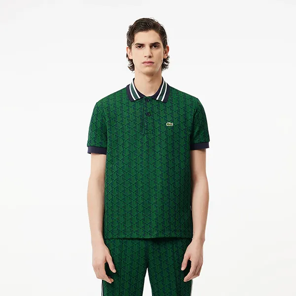 Áo Polo Nam Lacoste Classic Fit Contrast Collar Monogram DH1417/IQ0 Màu Xanh Lá Size 4 (Form Âu) - Thời trang - Vua Hàng Hiệu