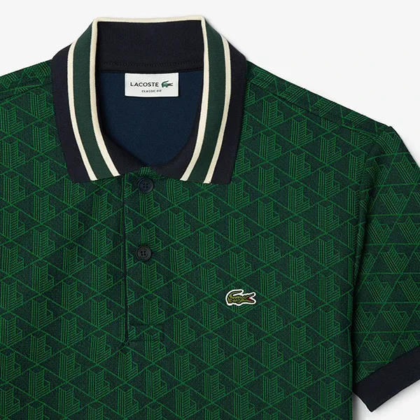 Áo Polo Nam Lacoste Classic Fit Contrast Collar Monogram DH1417/IQ0 Màu Xanh Lá Size 4 (Form Âu) - Thời trang - Vua Hàng Hiệu