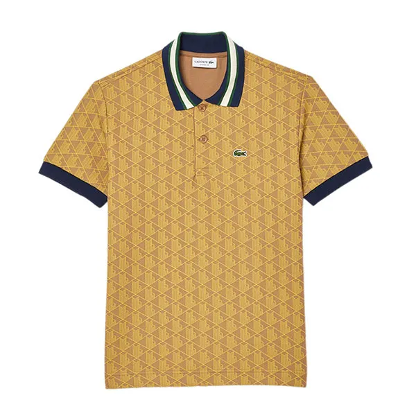 Áo Polo Nam Lacoste Men's Classic Fit Contrast Collar Monogram DH1417 QIB Màu Vàng Size 5 - Thời trang - Vua Hàng Hiệu