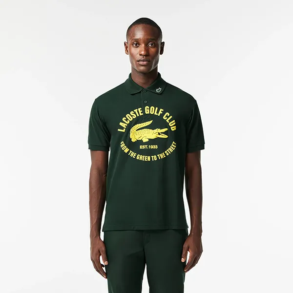 Áo Polo Nam Lacoste Classic Fit Cotton Golf Polo Shirt DH1093 YZP Màu Xanh Đậm