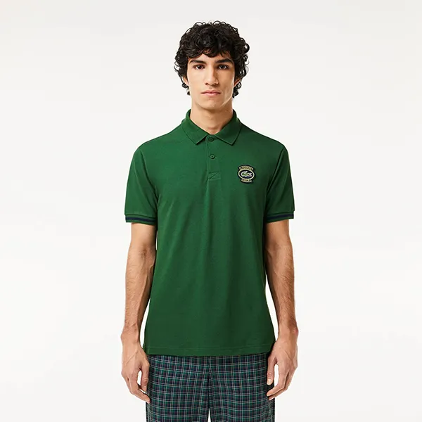 Áo Polo Nam Lacoste Men's Golf Shirt Classic UV Protection DH7436-132 Màu Xanh Lá Size 4 - Thời trang - Vua Hàng Hiệu