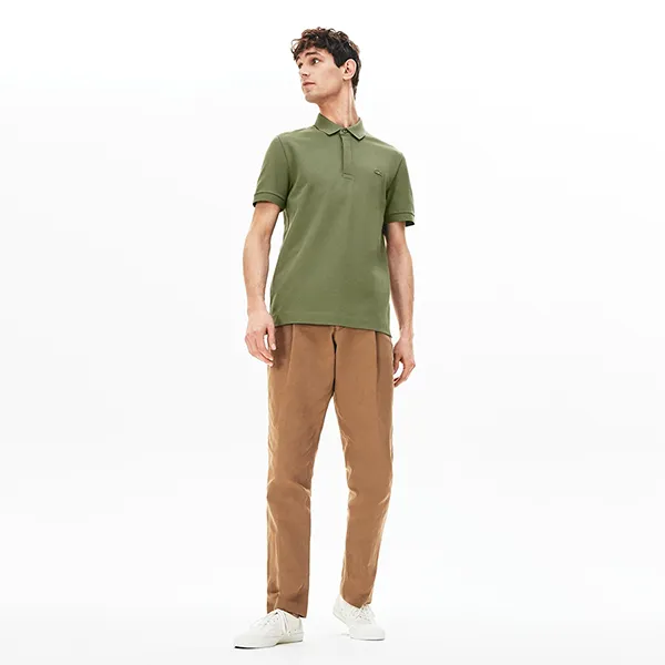 Áo Polo Nam Lacoste Men's Paris Regular Fit Stretch PH5522 XZD Màu Xanh Rêu Size 2