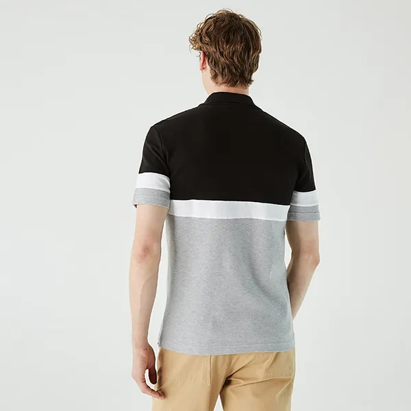 Áo Polo Nam Lacoste Men's Regular Fit Half Zip Color Block Black PH0238-38S Màu Đen Xám Size 2 - Thời trang - Vua Hàng Hiệu