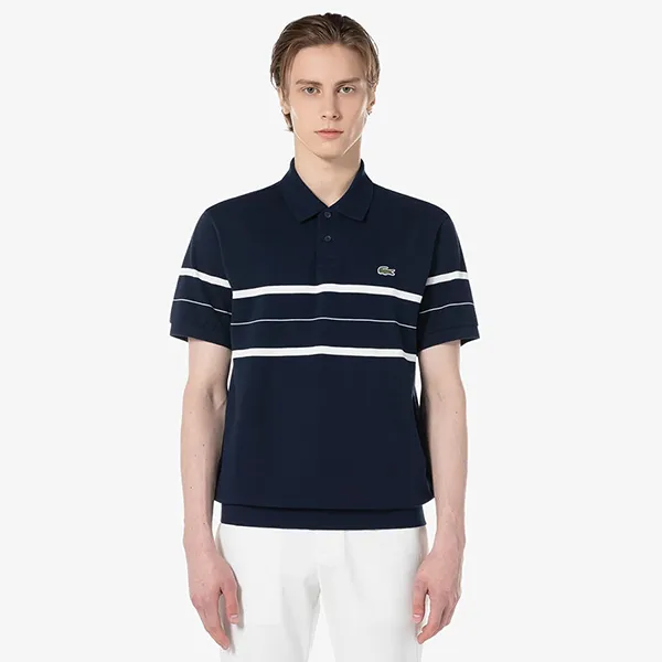 Áo Polo Nam Lacoste Men's Regular Fit PH196E - HDE Màu Xanh Navy Size 5