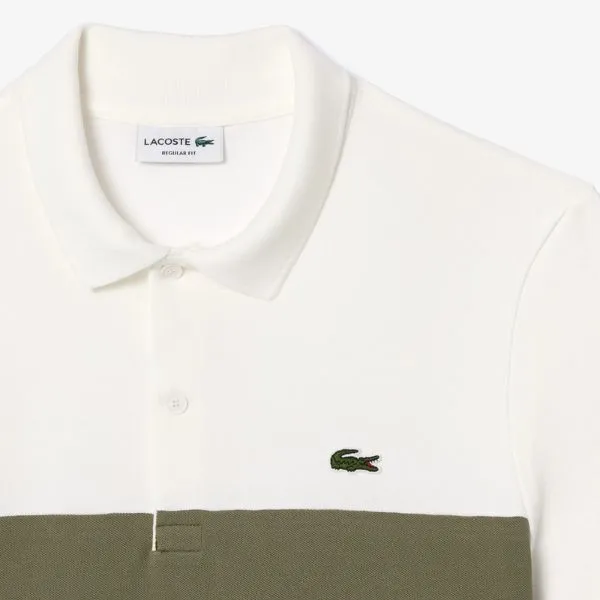 Áo Polo Nam Lacoste Men's Regular Fit Stretch Mini Piqué Polo Shirt PH1470 - IMI Màu Trắng Size 4