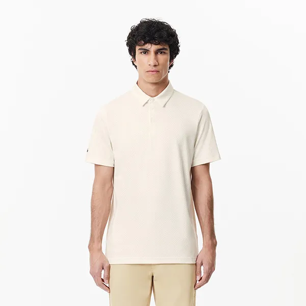 Áo Polo Nam Lacoste Men's Regular Fit UV Protect Golf DH7493 IGX Màu Be Size 3