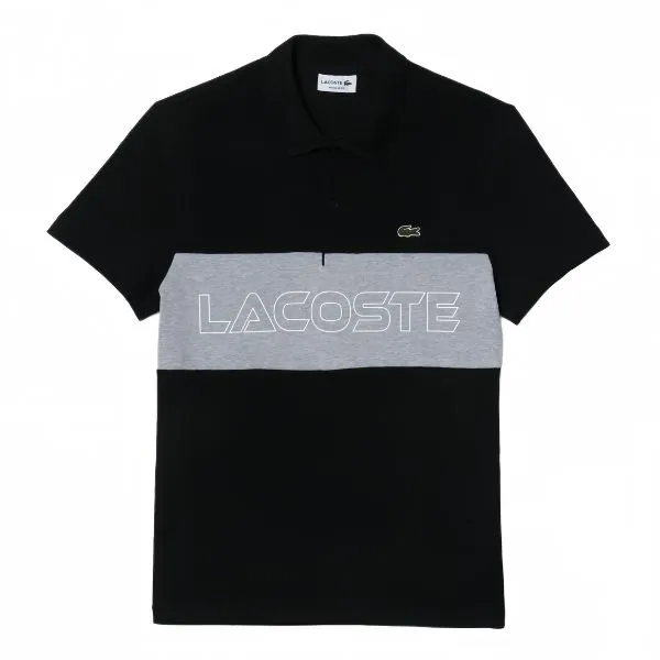 Áo Polo Nam Lacoste Men's Shirt Straight Fit Stretch Piqué PH1470 - SNP Màu Đen Size
