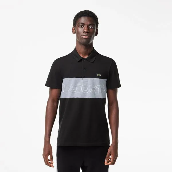 Áo Polo Nam Lacoste Men's Shirt Straight Fit Stretch Piqué PH1470 - SNP Màu Đen Size