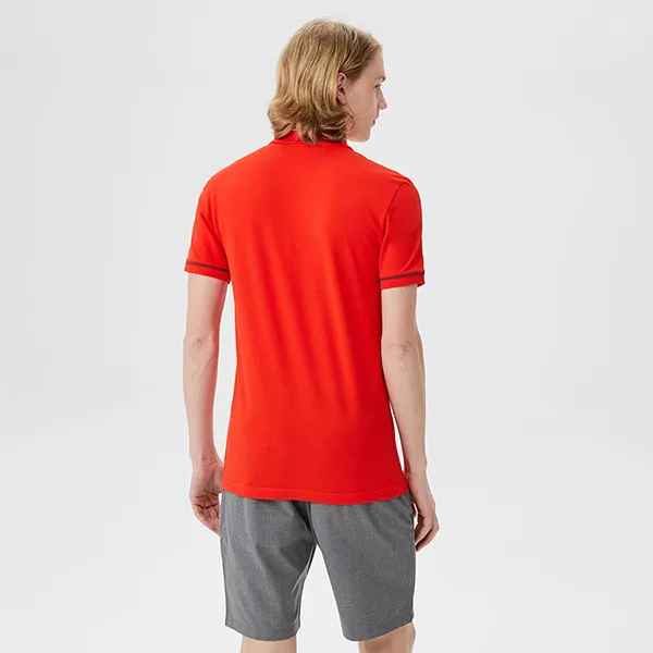 Áo Polo Nam Lacoste Men's Slim Fit Half Zip Red PH0349 - 49R Màu Đỏ Size 3