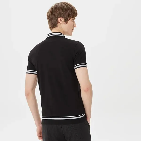 Áo Polo Nam Lacoste Men's Slim Fit Striped Black Polo PH0307 - 07S Màu Đen Size 2 - Thời trang - Vua Hàng Hiệu
