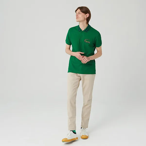 Áo Polo Nam Lacoste Slim PH2086 SJJF Green Màu Xanh Lá Size 2 - Thời trang - Vua Hàng Hiệu
