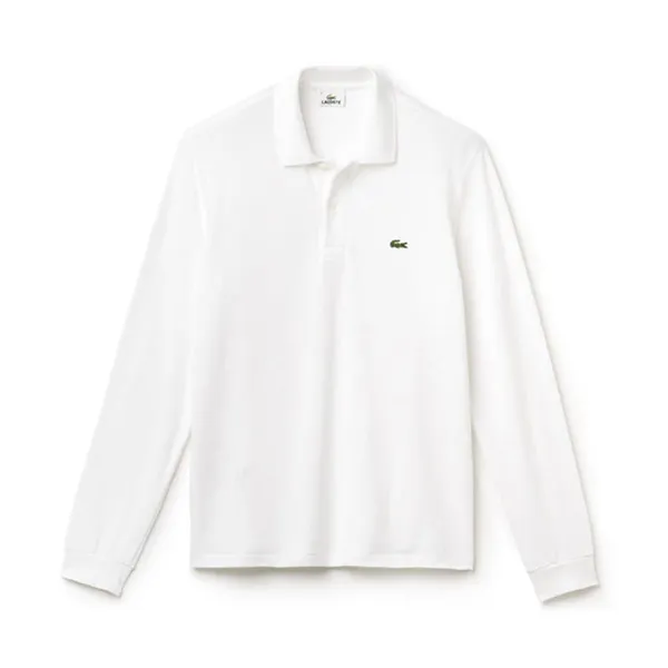 Áo Polo Nam Lacoste White Original Long Sleeve Cotton Shirt L1312 - 001 Màu Trắng Size 3 L - Thời trang - Vua Hàng Hiệu