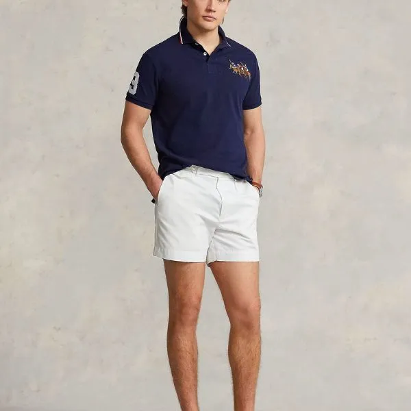 Áo Polo Nam Ralph Lauren Custom Slim Fit Triple Pony Shirt 614006 - NVY Màu Xanh Navy Size XS - Thời trang - Vua Hàng Hiệu