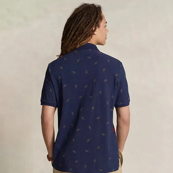 Áo Polo Nam Ralph Lauren Classic Fit Saddle-Print Mesh 332001 - NVY Màu Xanh Navy Size XS - Thời trang - Vua Hàng Hiệu