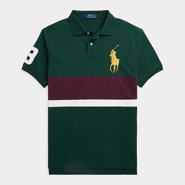Áo Polo Nam Ralph Lauren Custom Slim Fit Big Pony Mesh 239001 - GRN Màu Xanh Green Size XS - Thời trang - Vua Hàng Hiệu