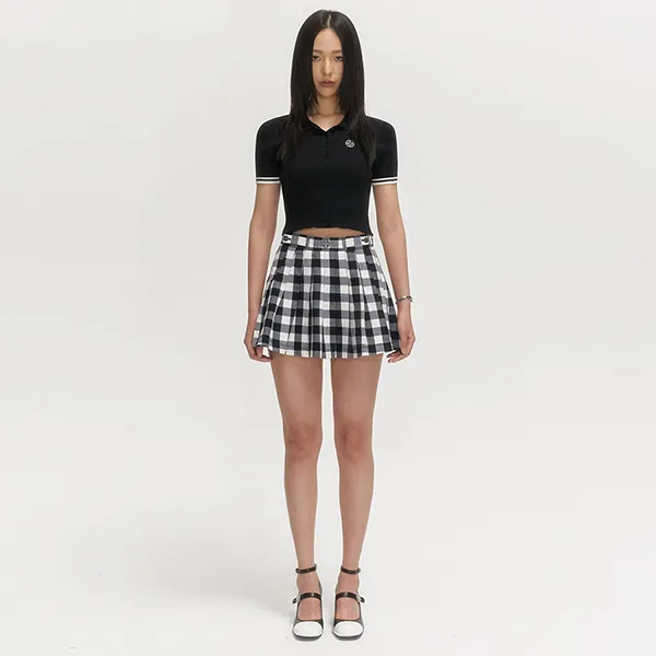 Áo Polo Nữ SMFK Black With Logo Embroidered UT019BB Màu Đen Size L