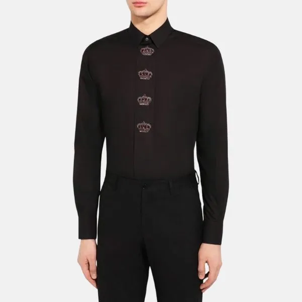 Áo Sơ Mi Nam Dolce & Gabbana D&G Shirt G5HH6Z GEM00 Màu Đen Size 38 - Thời trang - Vua Hàng Hiệu
