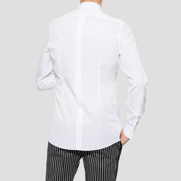 Áo Sơ Mi Nam Dolce & Gabbana D&G White With Logo DG Gold Fit G5EJ0T GF114 W0800 Màu Trắng Size 40