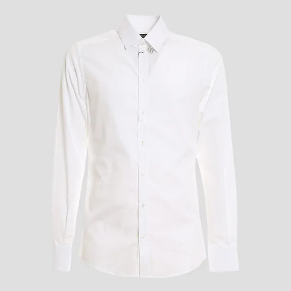 Áo Sơ Mi Nam Dolce & Gabbana D&G White With Logo DG Gold Fit G5EJ0T GF114 W0800 Màu Trắng Size 40
