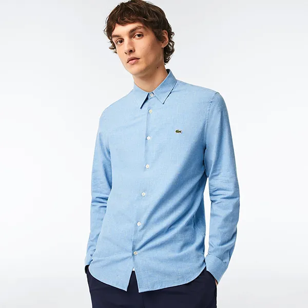 Áo Sơ Mi Nam Lacoste Men's Slim Fit Blue Shirt CH2573-FV2 Màu Xanh Dương Size 39 - Thời trang - Vua Hàng Hiệu