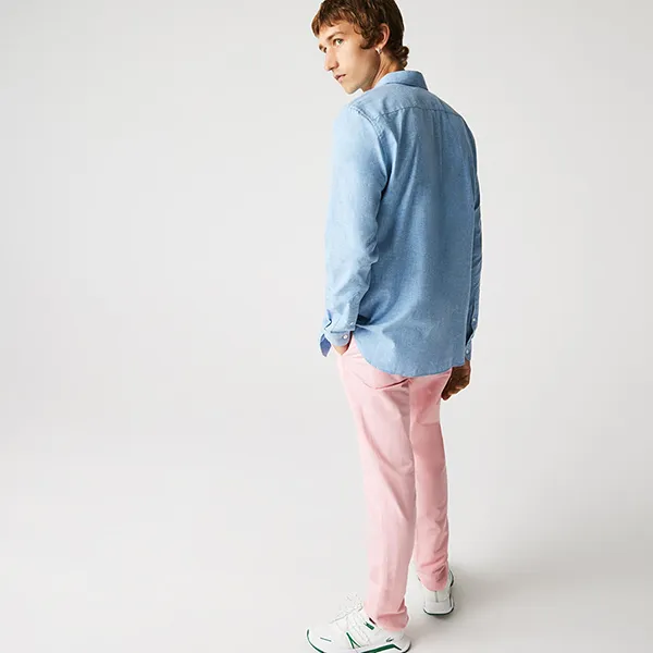 Áo Sơ Mi Nam Lacoste Men's Slim Fit Blue Shirt CH2573-FV2 Màu Xanh Dương Size 39 - Thời trang - Vua Hàng Hiệu