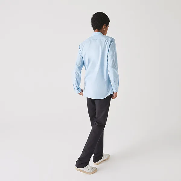 Áo Sơ Mi Nam Lacoste Men's Shirt Woven CH2668 - HBP Màu Xanh Dương Size 38 - Thời trang - Vua Hàng Hiệu