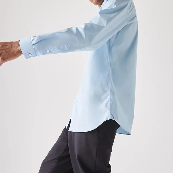 Áo Sơ Mi Nam Lacoste Men's Shirt Woven CH2668 - HBP Màu Xanh Dương Size 38 - Thời trang - Vua Hàng Hiệu