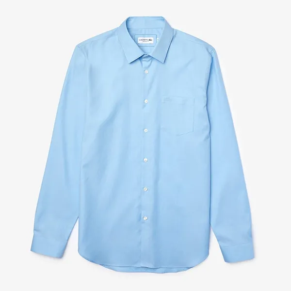 Áo Sơ Mi Nam Lacoste Regular Fit Cotton Poplin Shirt Màu Xanh Dương Size 39 - Thời trang - Vua Hàng Hiệu