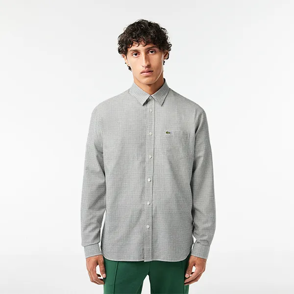 Áo Sơ Mi Nam Lacoste Regular Fit Flannel Checked Shirt CH1885-KBR Kẻ Đen Size 38 - Thời trang - Vua Hàng Hiệu