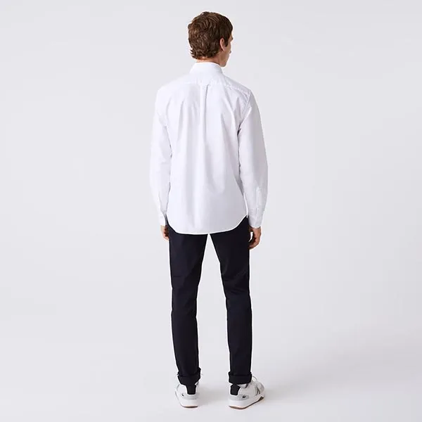 Áo Sơ Mi Nam Lacoste Regular Fit Oxford Cotton Shirt CH2979 001 Màu Trắng Size 38