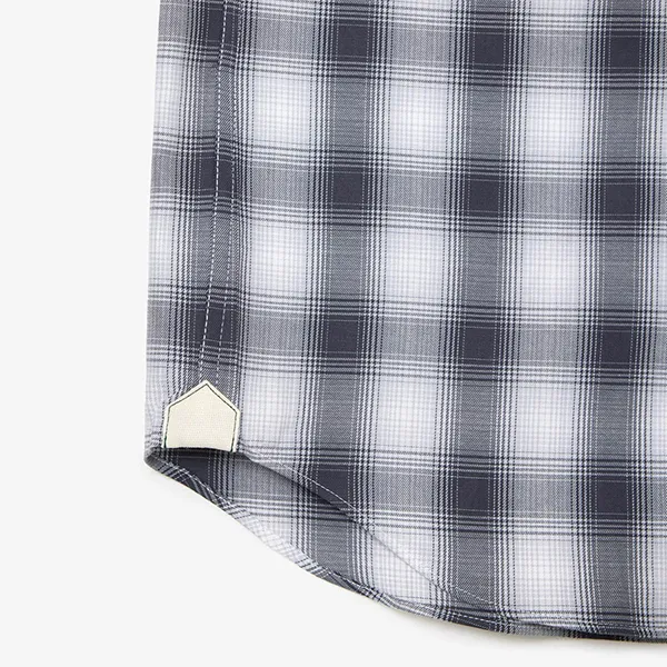 Áo Sơ Mi Nam Ngắn Tay Lacoste Men's Short Sleeve Plaid Shirt CH3749 KBR Màu Đen Trắng Size 41
