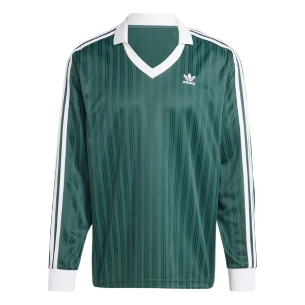 Áo Thun Nam Adidas Adicolor Piqué Football Long Sleeve Top T-Shirt IZ2446 Màu Xanh Lá Size S
