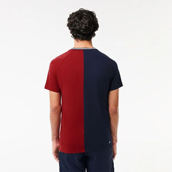 Áo Thun Nam Lacoste Daniil Medvedev Ultra Tshirt TH7538-ISV Màu Đỏ Xanh Navy Size 4