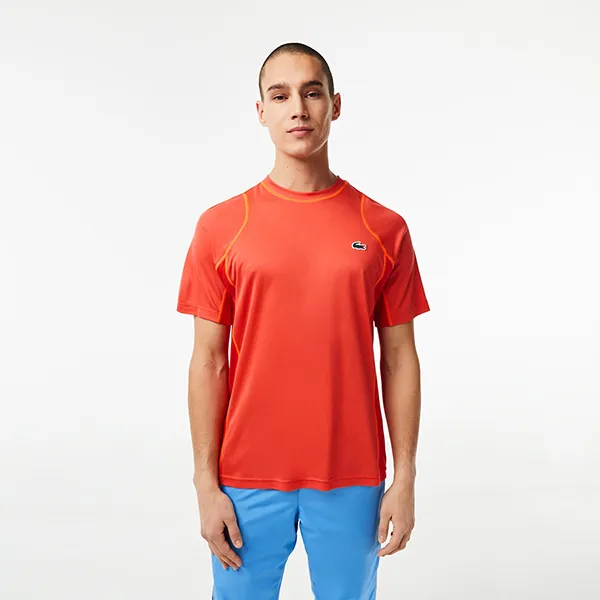 Áo Thun Nam Lacoste Men’s Abrasion Resistant Tennis Tshirt TH5198 – XIJ Màu Cam Size 3 - Thời trang - Vua Hàng Hiệu